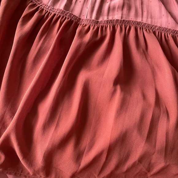 By Together Rust Double V Mini Dress L - Picture 11 of 11